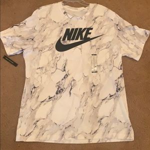 White Tee Marble Nike Shirt